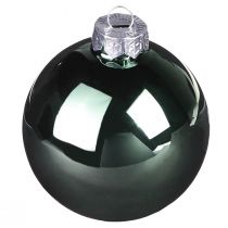 Artikel Weihnachtskugeln aus Glas Ø6cm Grün und Grau 24-teilig