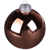 Artikel Weihnachtskugeln aus Glas Silber und Apricot Ø 7,5 cm 12 Stück