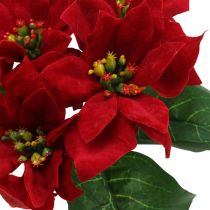 Artikel Künstlicher Weihnachtsstern Rot, Seidenblumen, ca. 32 cm, 6 Stiele
