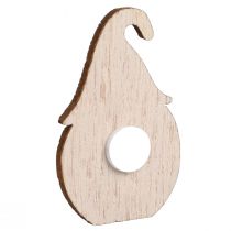 Artikel Weihnachtswichtel aus Holz mit Klebefläche 2x3,5cm 48 Stück