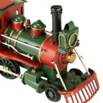 Artikel Metall-Weihnachtszug mit Tanne, grün-rot, 20 cm