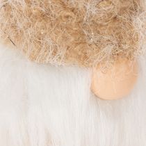 Artikel Deko-Wichtelfiguren aus Holz und Textil zum Aufhängen, 17 cm, 6-teiliges Set in Beige, Weiss und Hellbraun