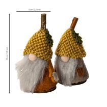 Artikel Wichtel Figuren Set mit Strickmütze aus Stoff und Kunststoff 10cm 6 Stück