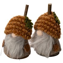Artikel Wichtel Figuren Set mit Strickmütze aus Stoff und Kunststoff 10cm 6 Stück