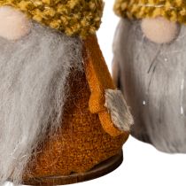 Artikel Wichtel Figuren Set mit Strickmütze aus Stoff und Kunststoff 10cm 6 Stück