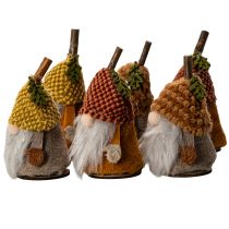 Artikel Wichtel Figuren Set mit Strickmütze aus Stoff und Kunststoff 10cm 6 Stück