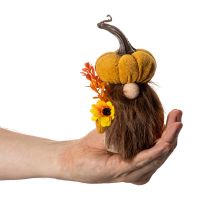 Artikel Herbstliche Figuren Kürbiswichtel mit Bart und Sonnenblume aus Stoff 16 cm 2er-Set