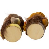 Artikel Herbstliche Figuren Kürbiswichtel mit Bart und Sonnenblume aus Stoff 16 cm 2er-Set