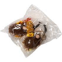 Artikel Herbstliche Figuren Kürbiswichtel mit Bart und Sonnenblume aus Stoff 16 cm 2er-Set