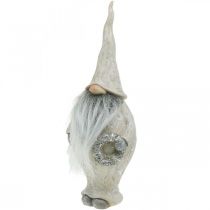 Artikel Dekofigur Weihnachtswichtel Polyresin 14x12x36 cm Beige Silber