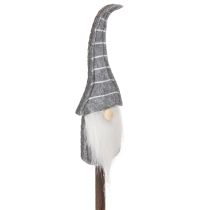 Artikel Wichtel Dekofigur auf Holzstab 46cm 6er-Set Grau Rot