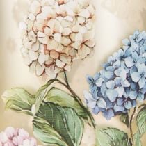 Artikel Windlicht aus Glas mit Hydrangea-Motiv 12,5 cm Gold Beige