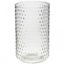 Blumenvase, Glasvase, Kerzenglas, Windlicht Glas Ø11,5cm H18,5cm