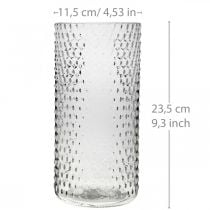 Blumenvase, Glasvase, Kerzenglas, Windlicht Glas Ø11,5cm H23,5cm