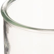 Artikel Rundes Windlicht aus klarem Glas 12 cm im 2er-Set