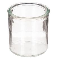 Artikel Glaswindlicht rund klares Glas Teelichthalter 8 cm 3er-Set