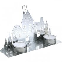 Artikel Weihnachtsdeko Häuser, Teelichthalter Metall L20cm