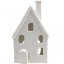 Artikel Windlicht Haus Keramik Weiss H18cm
