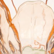 Artikel Teelichthalter aus Glas, tulpenförmig, 20 cm Höhe, orangefarbig, Wohn- und Tischdekoration