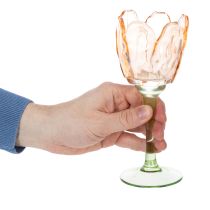 Artikel Teelichthalter Tulpe Glas Vintage Stil Romantische Wohnraumdekoration 20cm