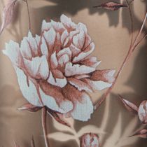 Artikel Windlicht aus Glas Braun Silber mit Rosa Pfingstrosen H18cm