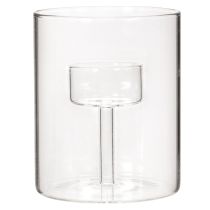 Artikel Glas Windlicht mit erhöhtem Teelichthalter 11 cm Transparent