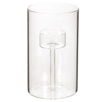 Artikel Kerzenglas Windlicht mit Teelichteinsatz aus Glas, 15 cm, 2er-Set