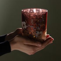 Artikel Deko Windlicht Glasmotiv Floraldekor für stilvolle Wohnakzente 12,5cm 2St