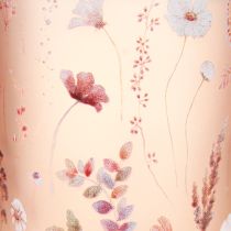 Artikel Windlicht aus Glas mit Blumenmotiv in Rosa 8cm