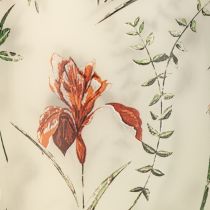 Artikel Teelichthalter aus Glas mit floralem Design 18 cm