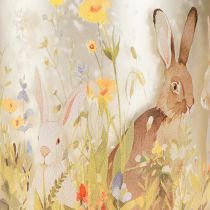Artikel Deko Windlicht Glas Osterhasenmotiv 12,5 cm Beige-Braun 2er-Set Innenbereich