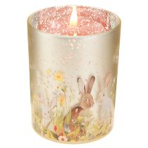 Artikel Deko Windlicht Glas Osterhasenmotiv 12,5 cm Beige-Braun 2er-Set Innenbereich