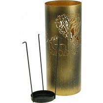 Artikel Vintage Kerzenhalter Set Metall Hirschmotiv 30/38,5/45cm Gold-Schwarz
