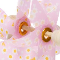 Artikel Blumenstecker aus Kunststoff und Holz 28cm 12er-Set Frühlingsfarben mit Blumenmotiv