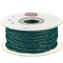 Artikel Wollfaden mit Draht Filzschnur Wollschnur Türkis Gold Ø5mm 33m