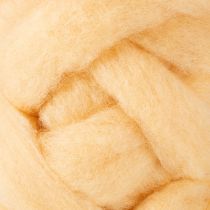 Artikel Wollband aus Wolle, Creme-Orange, 10 m, für Kranz- und Gesteckgestaltung