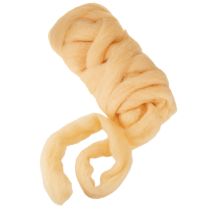 Artikel Wollband aus Wolle, Creme-Orange, 10 m, für Kranz- und Gesteckgestaltung