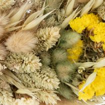 Artikel Trockenblumenkranz 25 cm aus echten Blüten für Innenbereich in Beige und Gelb