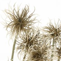 Artikel Xanthiumpflanze Kunstblume Herbstdeko Creme Braun 80cm 3 Stück