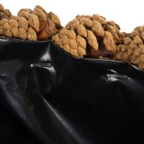 Artikel Rechteckiger Pflanzkasten aus Tannenzapfen 40 cm naturbraun