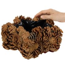 Artikel Tannenzapfen-Pflanztopf Stern 30 cm naturbraun für saisonale Dekoration