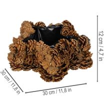 Artikel Tannenzapfen-Pflanztopf Stern 30 cm naturbraun für saisonale Dekoration