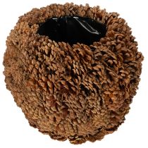 Artikel Deko-Übertopf aus Tannenzapfen 27 cm rund naturbraun