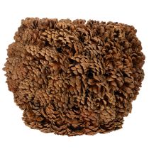 Artikel Deko-Übertopf aus Tannenzapfen 27 cm rund naturbraun