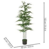 Artikel Künstlicher Bambusbaum Grün 132 cm mit Schwarzem Topf