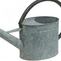 Artikel Metall Giesskanne Silbergrau L53cm H29cm für Gartendeko und Blumenarrangements