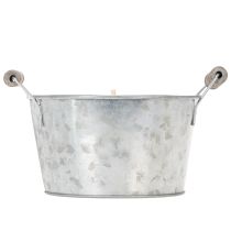 Artikel Citronella-Kerze im Zinkeimer mit Holzgriffen, 15 cm, Gelb, für Outdoor