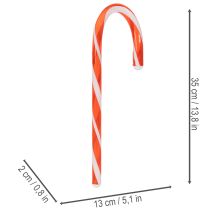 Artikel Künstliche Zuckerstange Rot-Weiss Kunststoff 35cm 3er-Set Innenbereich