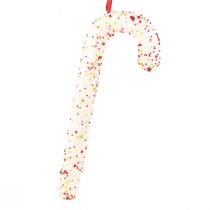 Artikel Zuckerstangen Hänger Weiß Bunt Glitter Deko 30cm 4er Set