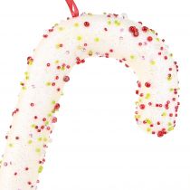 Artikel Zuckerstangen Hänger Weiß Bunt Glitter Deko 30cm 4er Set